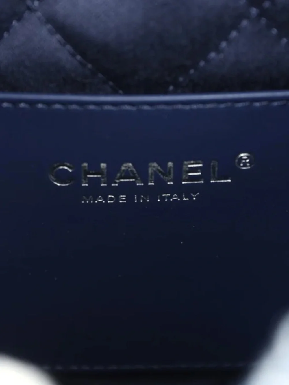 ChaneI Denim 22 Blue Stitch Silver Tone Hardware Diamond Hobo Bag Purse